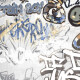 Carrelage en grès émaillé pour sol, 120 x 280 cm, gris mat, rectifié, A4H640 City Graffiti White #3