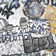 Carrelage en grès émaillé pour sol, 120 x 280 cm, gris mat, rectifié, A4H640 City Graffiti White #4