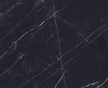 Carrelage en grès cérame grand format 120 x 280, marbre noir veiné de blanc, brillant A4H687 Markina Black
