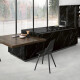 Carrelage en grès cérame grand format 120 x 280, marbre noir veiné de blanc, brillant A4H687 Markina Black #7