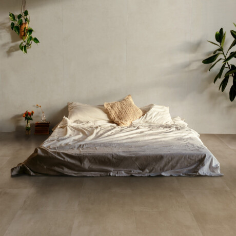 Carrelage en grès cérame grand format 120 x 280, effet béton taupe mat, référence A4H758, collection Louft Taupe #4