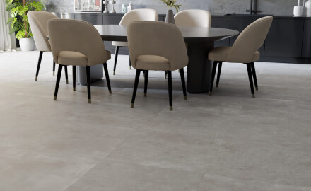 Carrelage en grès cérame grand format 120 x 280, gris béton mat, A4H763 Louft Ash