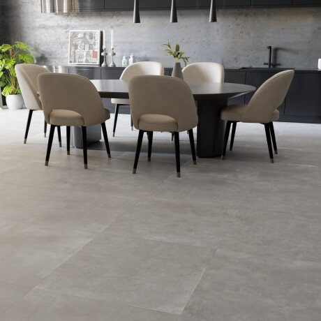 Carrelage en grès cérame grand format 120 x 280, gris béton mat, A4H763 Louft Ash #1