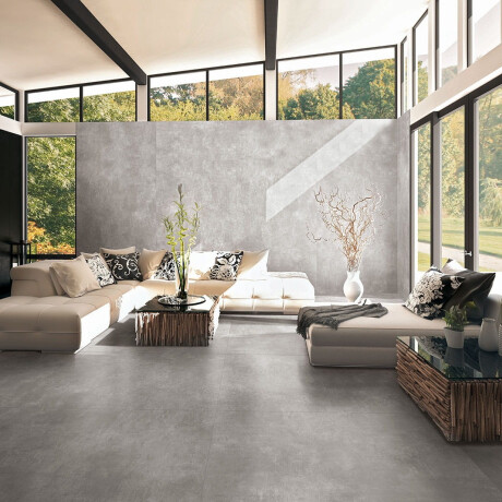 Carrelage en grès cérame grand format 120 x 280, gris béton mat, A4H763 Louft Ash #4