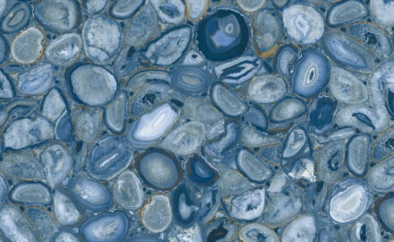 Carrelage en grès cérame grand format 120 x 280, agate bleue brillante, référence A4H832 Aghatina Azul