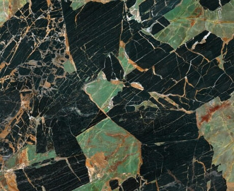 Carrelage en grès cérame Bookmatch 120 x 280, marbre émeraude veiné, brillant A4H850 Esmerald Paris