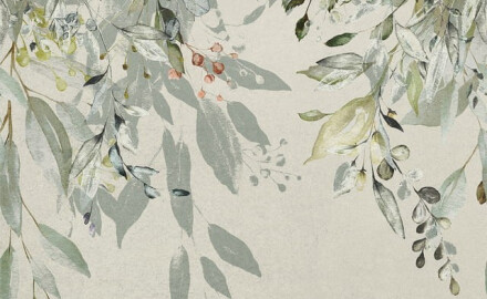 Carrelage mural en grès 60 x 120 cm, gris, motifs floraux, finition mate A4H918 Flower