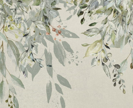 Carrelage mural en grès 60 x 120 cm, gris, motifs floraux, finition mate A4H918 Flower