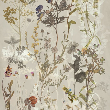 Carrelage mural en grès 60 x 120 cm, gris, motifs floraux, finition mate A4H919 Glame #1
