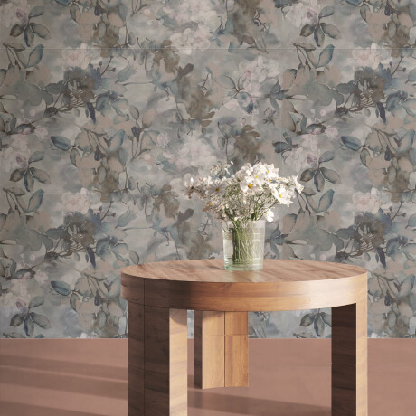 Carrelage mural en grès 60 x 120 cm, gris, motifs floraux, finition mate A4H921 Jam #4