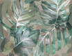 Carrelage mural en grès 60 x 120 cm, beige, motifs végétaux, finition mate A4H922 Kamu