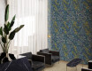 Carrelage mural en grès 60 x 120 cm, bleu, motifs végétaux, finition mate A4H924 Majorele
