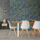 Carrelage mural en grès 60 x 120 cm, bleu, motifs végétaux, finition mate A4H924 Majorele #2