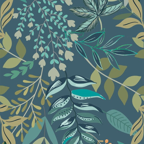 Carrelage mural en grès 60 x 120 cm, bleu, motifs végétaux, finition mate A4H924 Majorele #4