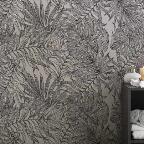 Carrelage mural en grès 60 x 120 cm, gris, motifs végétaux, finition mate A4H925 Panaria #1
