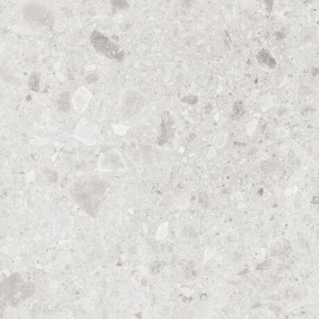 Carrelage en grès émaillé pour sol 60x120, couleur Ivory (gris clair mat), rectifié, référence A4H95, style terrazzo #1