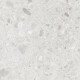 Carrelage en grès émaillé pour sol 60x120, couleur Ivory (gris clair mat), rectifié, référence A4H95, style terrazzo #1