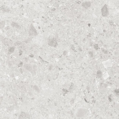 Carrelage en grès émaillé pour sol 60x120, couleur Ivory (gris clair mat), rectifié, référence A4H95, style terrazzo #5