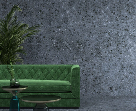 Carrelage en grès émaillé pour sol 60 x 120, anthracite mat, rectifié, A4H98, terrazzo