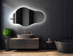 Miroir de salle de bains LED de forme irrégulière C221 #2