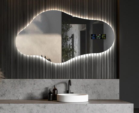 Miroir de salle de bains LED de forme irrégulière C221 #6