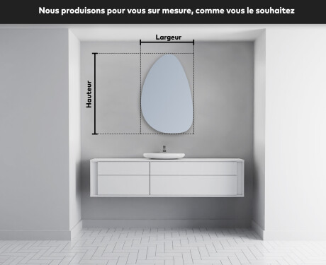 Miroir de salle de bains LED de forme irrégulière D221 #4