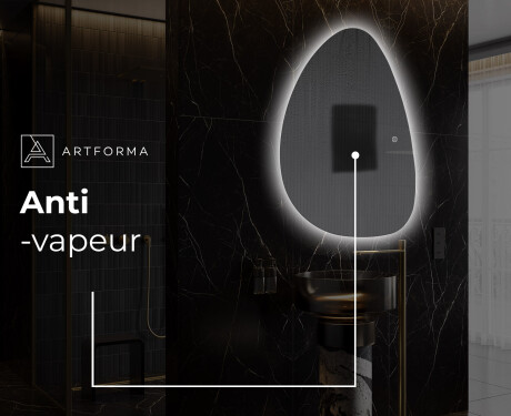 Miroir de salle de bains LED de forme irrégulière D221 #8