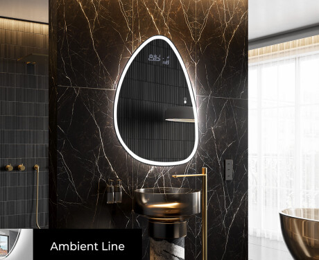 Miroir de salle de bains LED de forme irrégulière B222