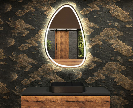 Miroir de salle de bains LED de forme irrégulière B222