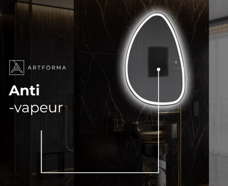 Miroir de salle de bains LED de forme irrégulière B222 #8