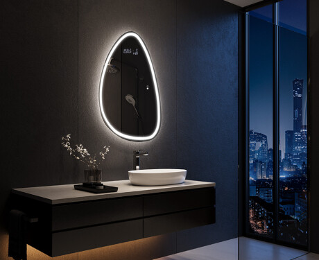 Miroir de salle de bains LED de forme irrégulière B222 #9