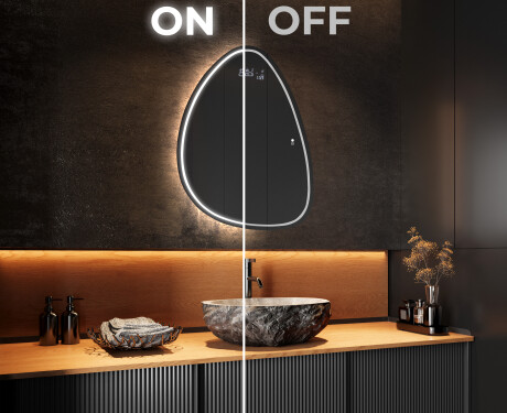 Miroir de salle de bains LED de forme irrégulière B223 #3
