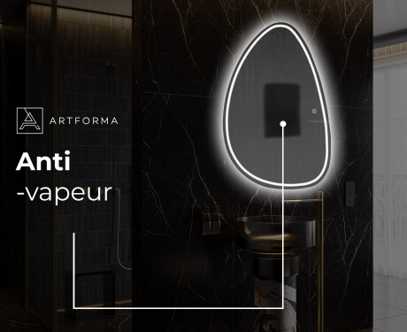 Miroir de salle de bains LED de forme irrégulière B223 #8