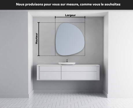 Miroir de salle de bains LED de forme irrégulière EG221 #4