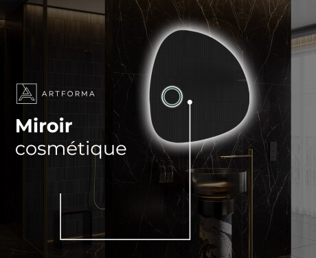 Miroir de salle de bains LED de forme irrégulière EG221 #5