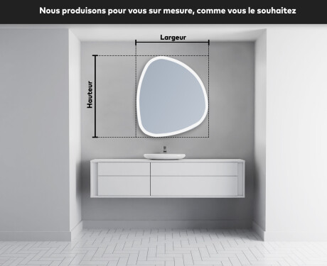 Miroir de salle de bains LED de forme irrégulière EG222 #5