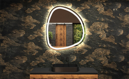Miroir de salle de bains LED de forme irrégulière EG222