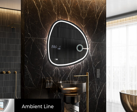 Miroir de salle de bains LED de forme irrégulière EG223