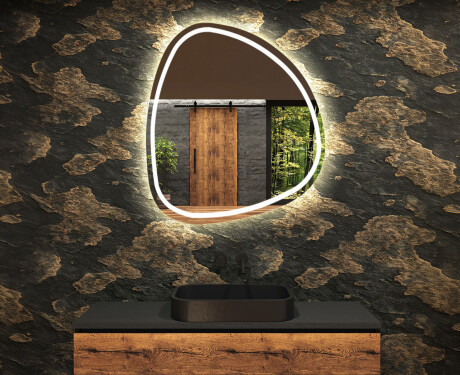 Miroir de salle de bains LED de forme irrégulière EG223