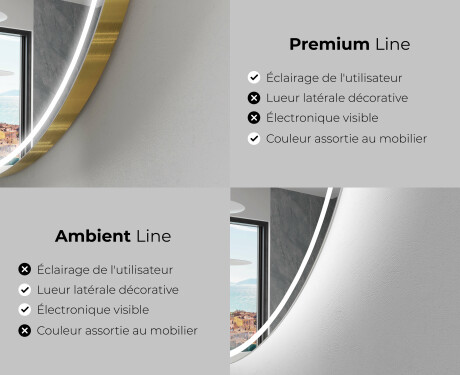 Miroir de salle de bains LED de forme irrégulière EG223 #2
