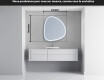 Miroir de salle de bains LED de forme irrégulière EG223 #5