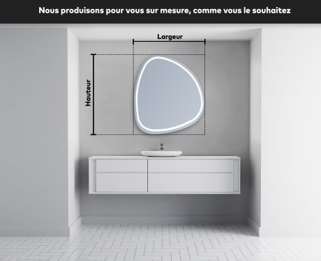 Miroir de salle de bains LED de forme irrégulière EG223 #5