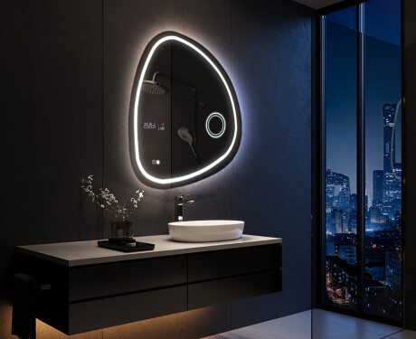 Miroir de salle de bains LED de forme irrégulière EG223 #10