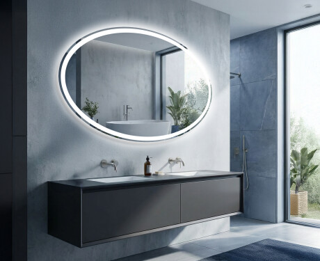Horizontal Illumination LED Miroir Sur Mesure Eclairage Salle De Bain L74