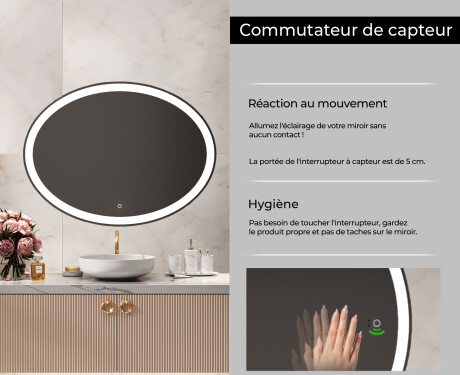 Horizontal Illumination LED Miroir Sur Mesure Eclairage Salle De Bain L74 #4