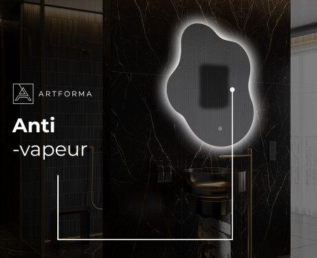 Miroir de salle de bains LED de forme irrégulière EM221 #9