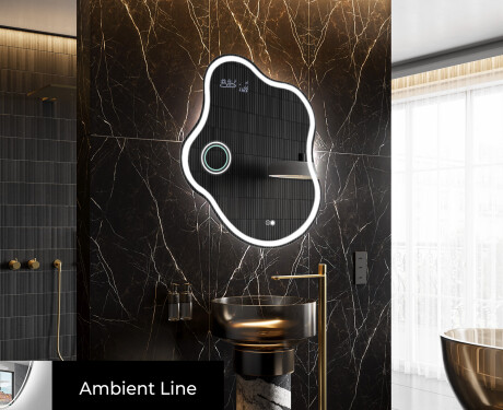 Miroir de salle de bains LED de forme irrégulière EM222