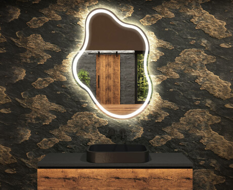 Miroir de salle de bains LED de forme irrégulière EM222