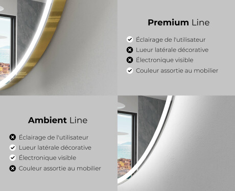 Miroir de salle de bains LED de forme irrégulière EM222 #2