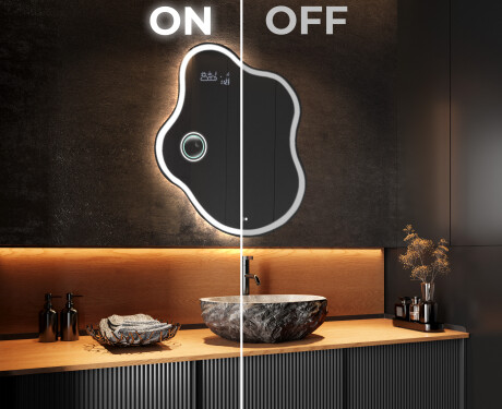 Miroir de salle de bains LED de forme irrégulière EM222 #3